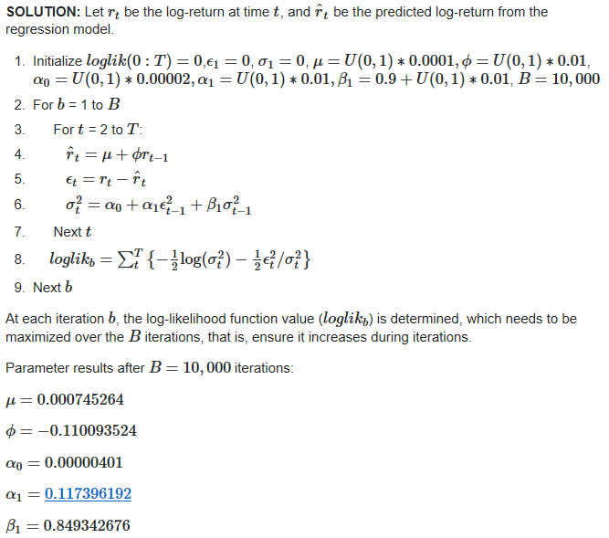 quantitative finance Coding a loglikelihood function in MATLAB