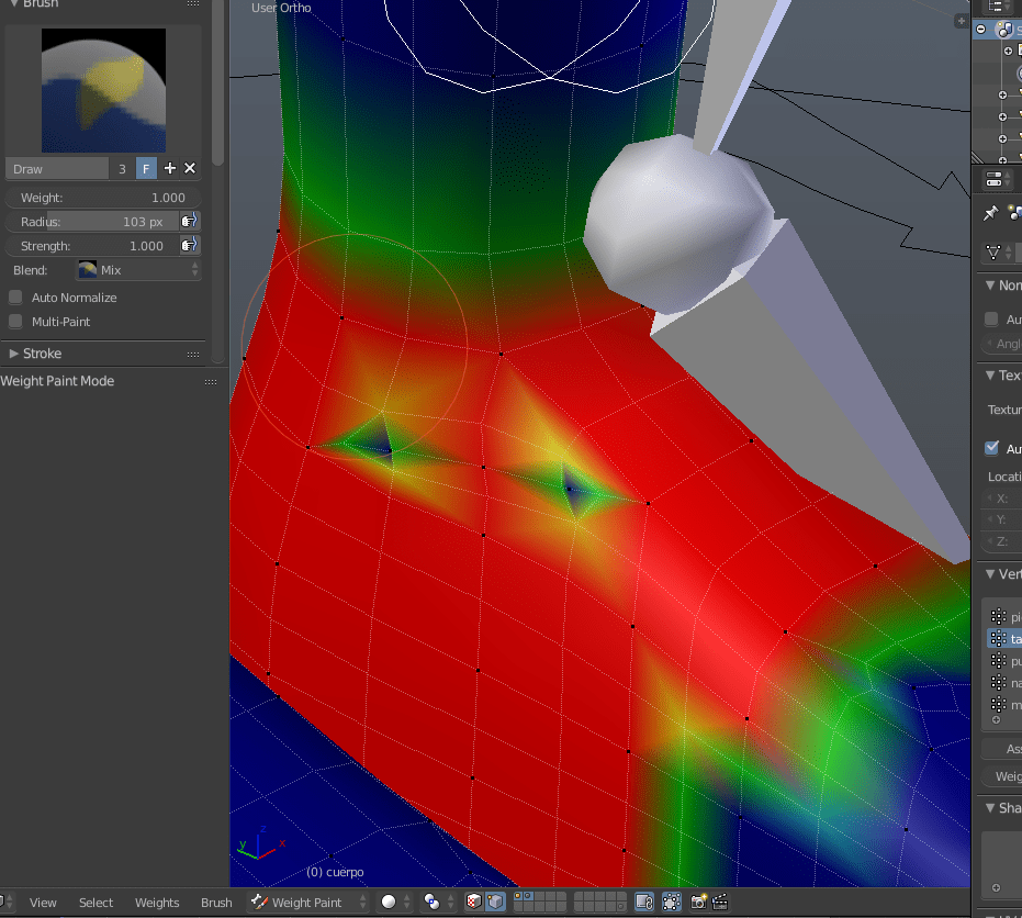 rigging Weight paint mode wont paint on the mesh Blender Stack Exchange