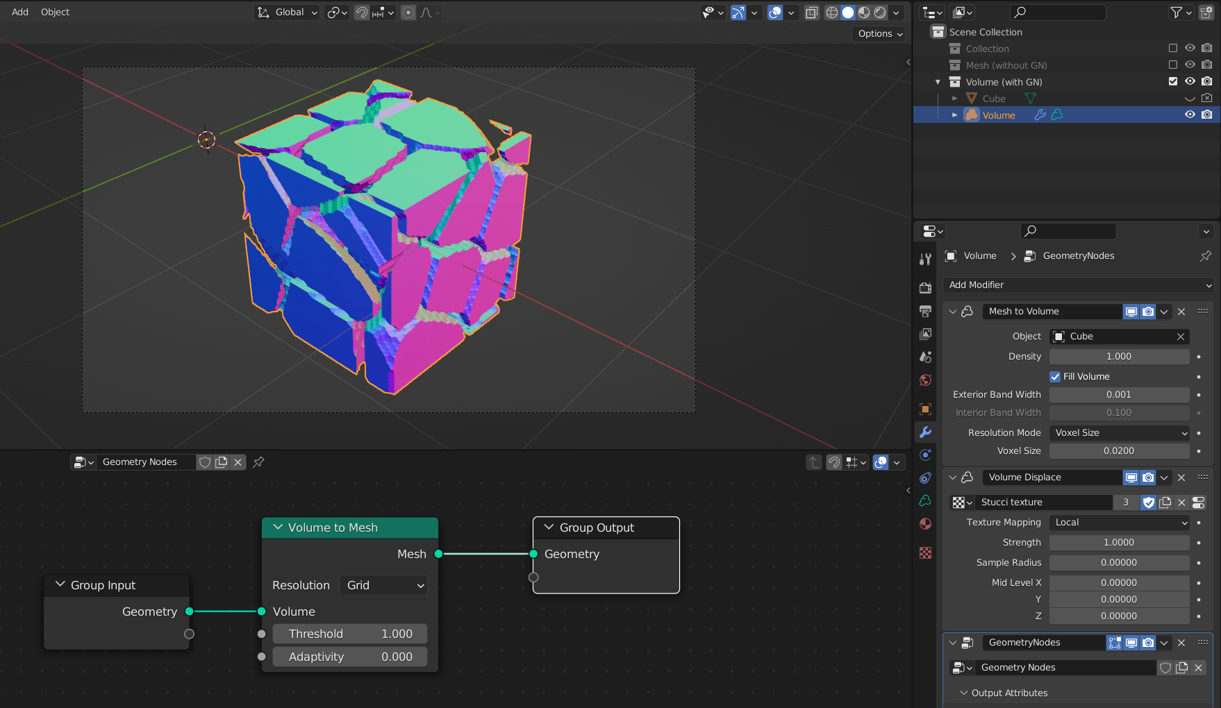 modifiers Is there any way to convert generated volumetric shader
