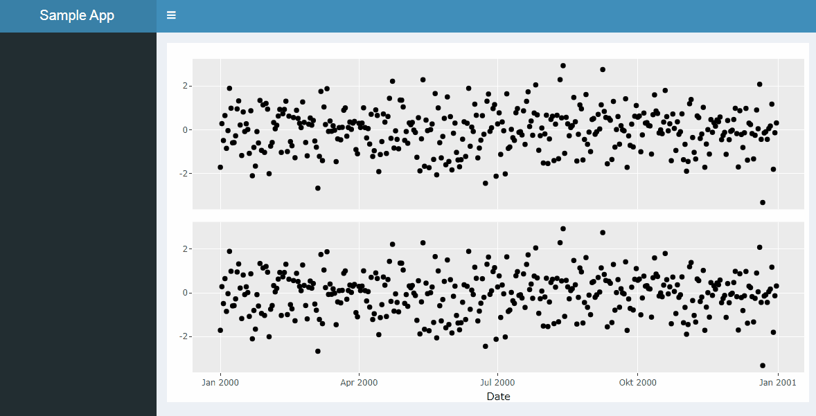 r Set one plotly zoom to match that of another plotly zoom in Shiny