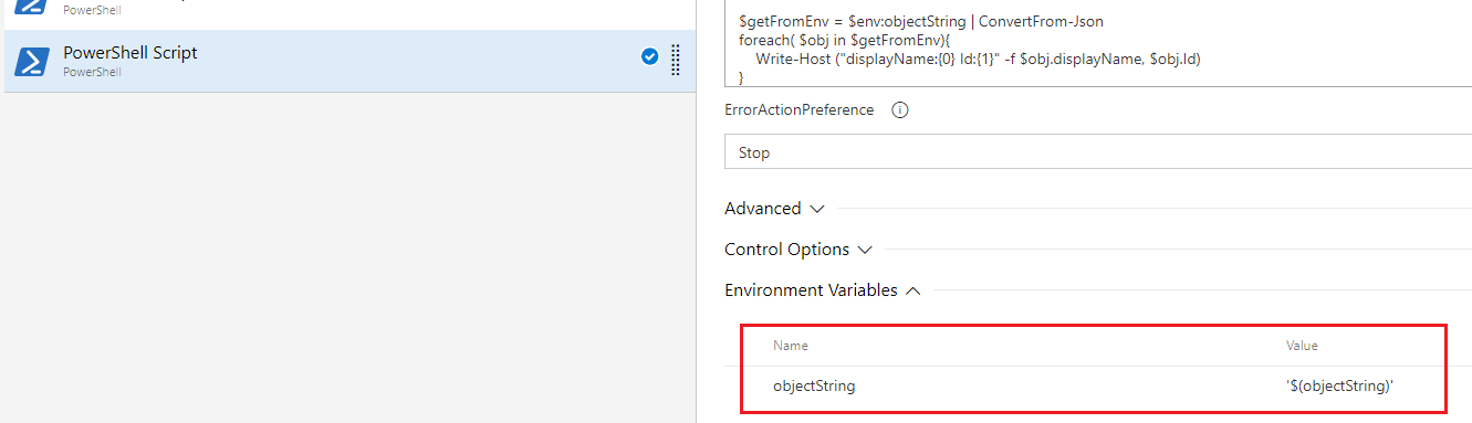 Can an array variable defined in Azure DevOps "variable group" Stack