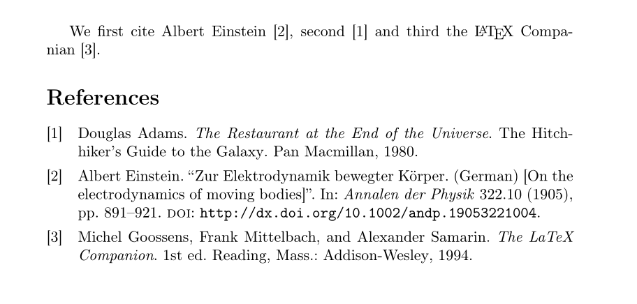 bibliographies How to arrange the bibliography item in the order we