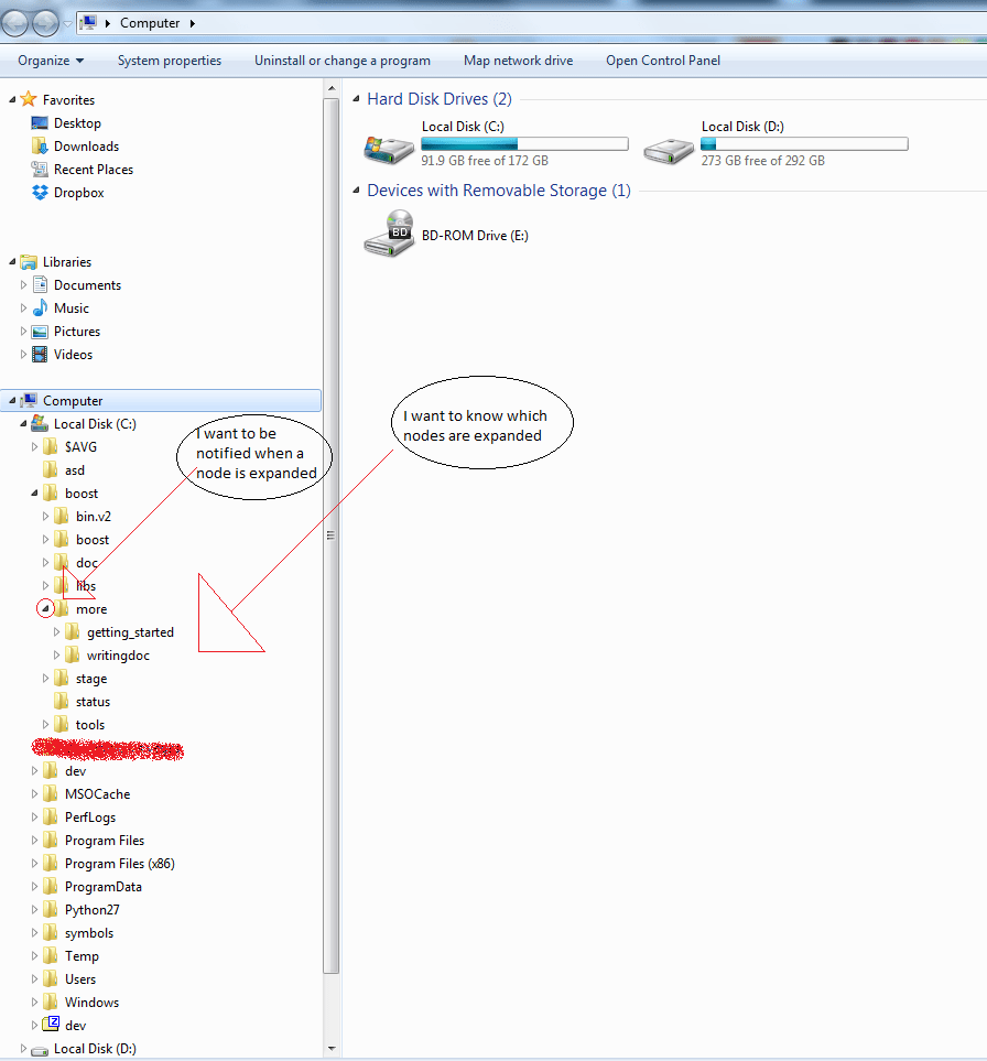winapi Can I obtain information about the windows explorer tree (left