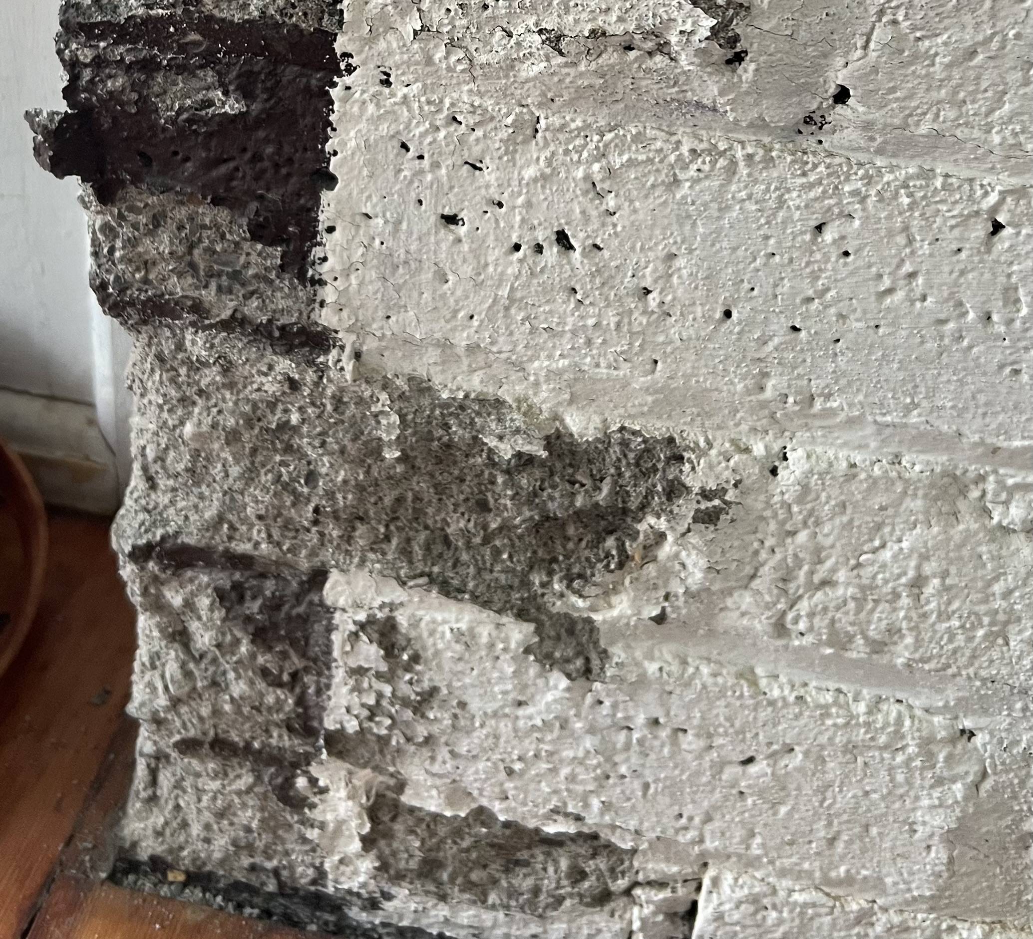 masonry How can I seal/stabilize crumbling concrete blocks from the