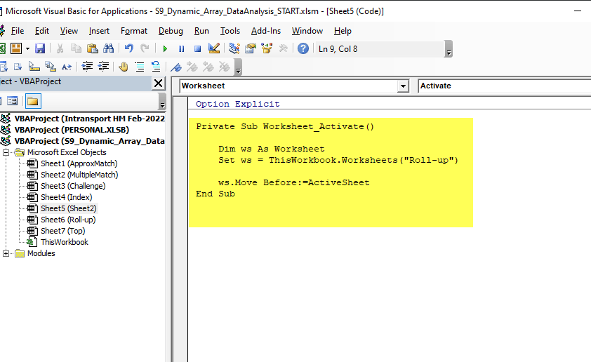 Excel move tab when you go to another tab Stack Overflow