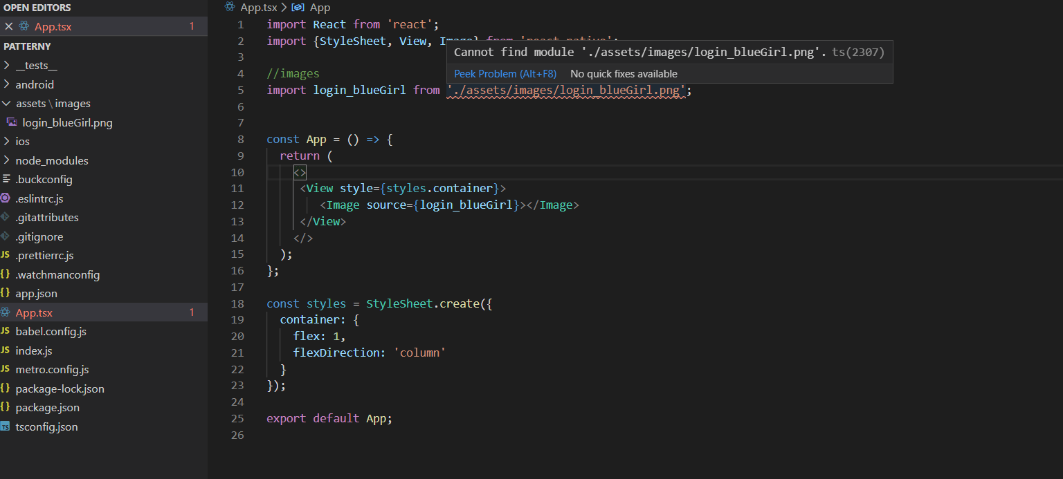 javascript React Native cannot import image from path