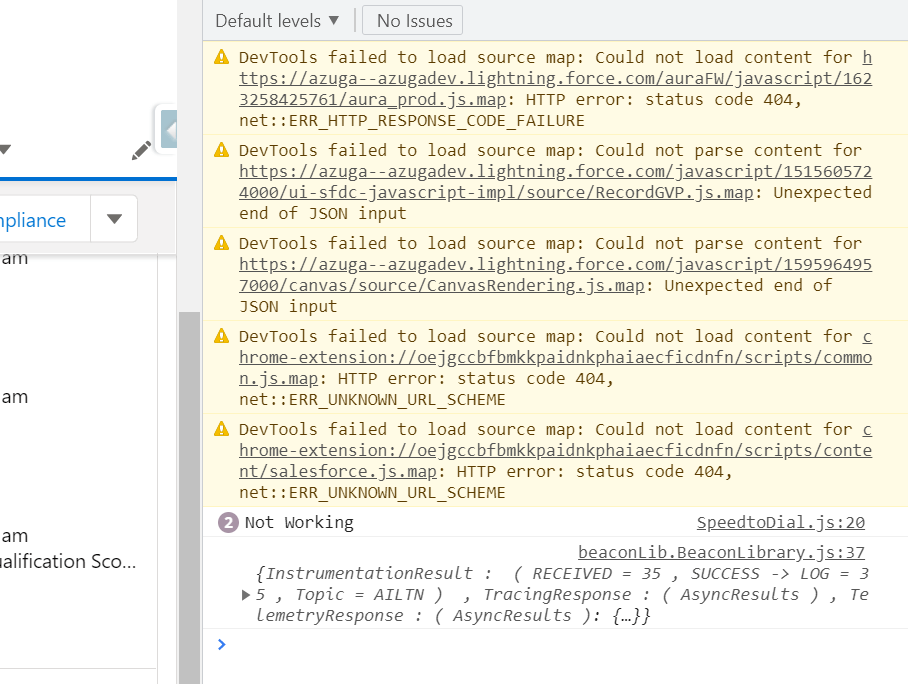 forcerecordData returning null results