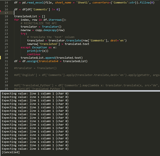 json.decoder.JSONDecodeError Expecting value line 1 column 1 (char 0