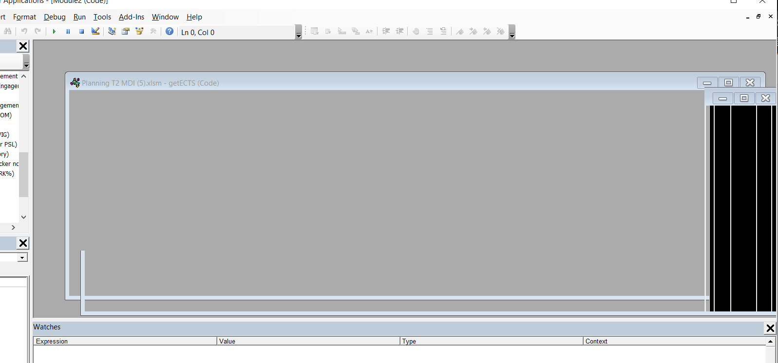 Excel VBA code window opened cropped and can't view code Stack Overflow