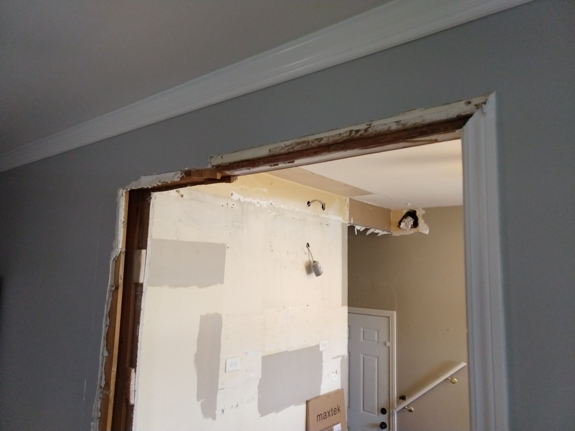 framing Replacing Door Header After Pocket Door Removal Home