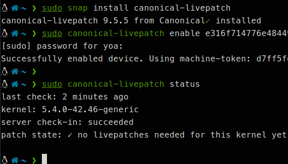 ubuntu 20.04 imposible to turn on LivePatch require an
