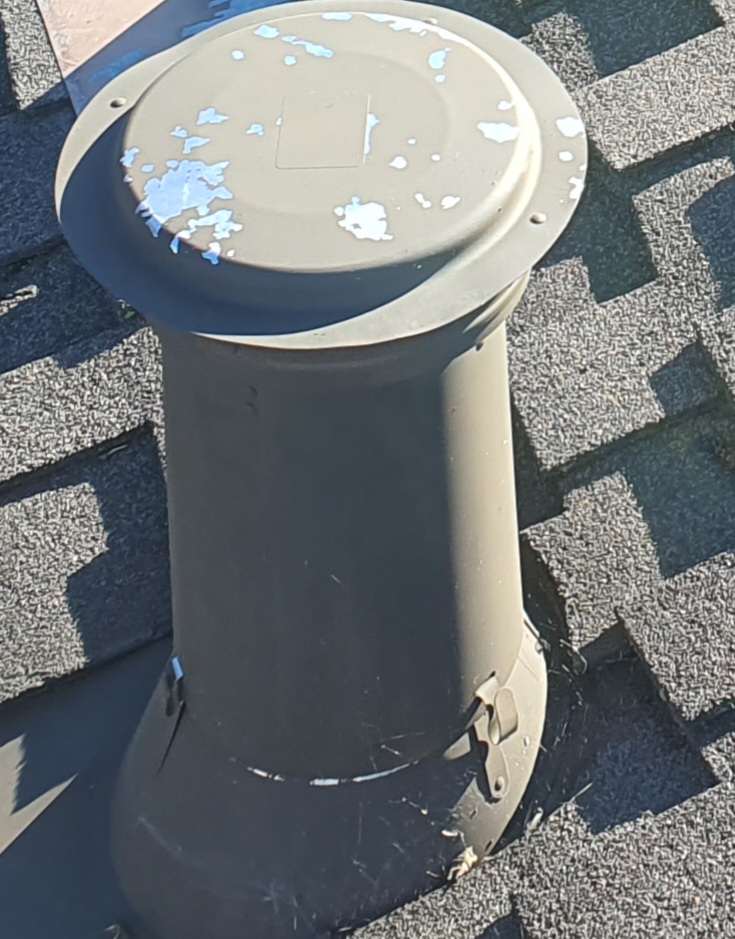 roofing Vent cap came off, there's no fastener holding it Home