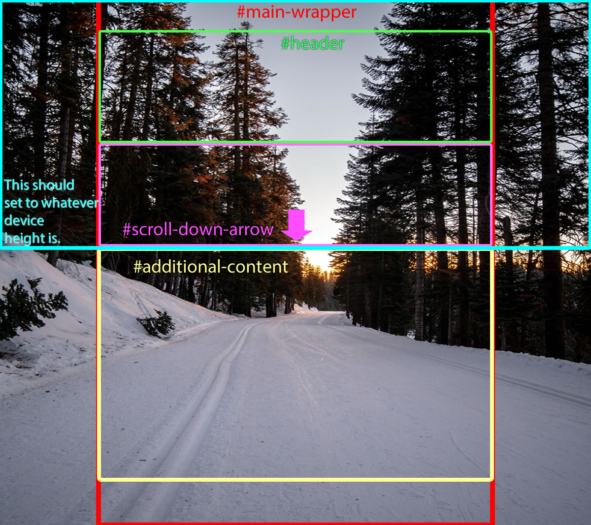 How to calculate the screen height and position an element