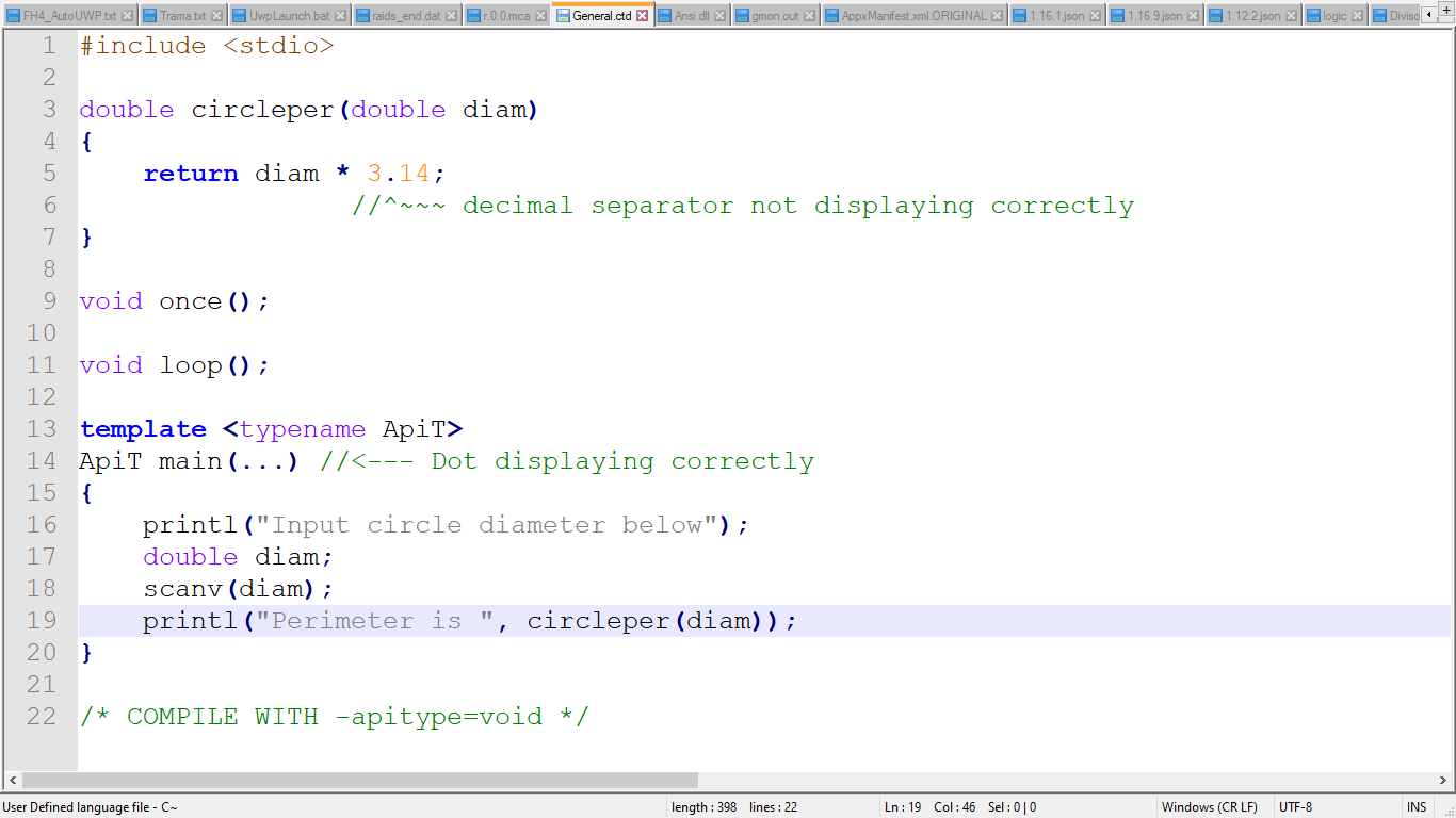 Notepad++ UDL Dot as operator and decimal separator at the same time