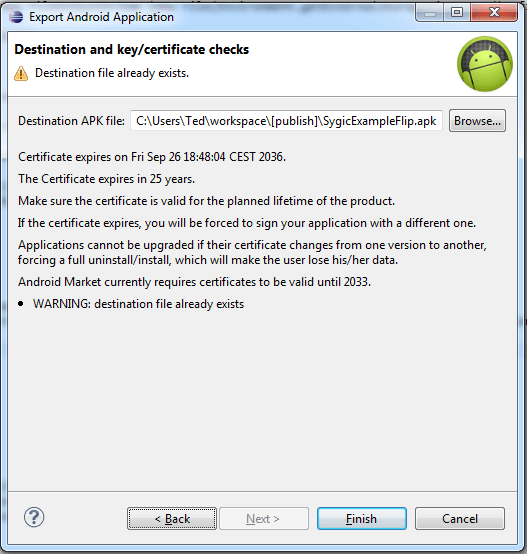 android "Application not installed" when installing an selfsigned