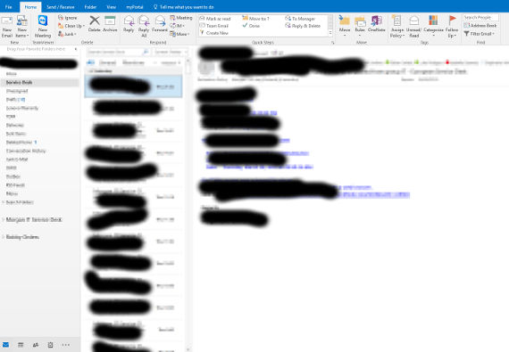 office365 Outlook view changed in main inbox folder but not others