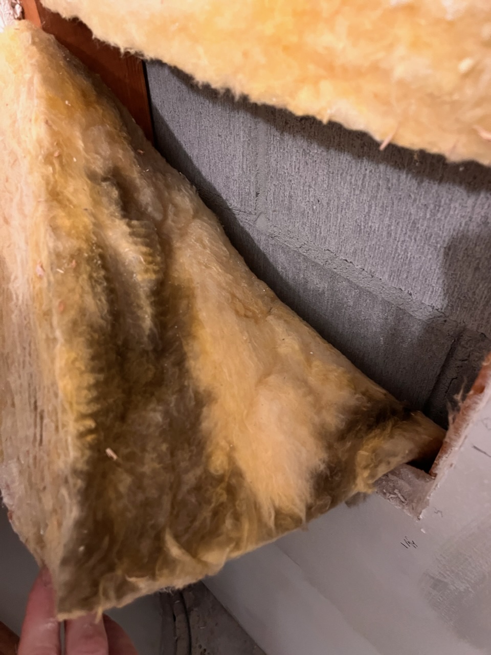 Are black marks in fiberglass insulation cause for concern? Home