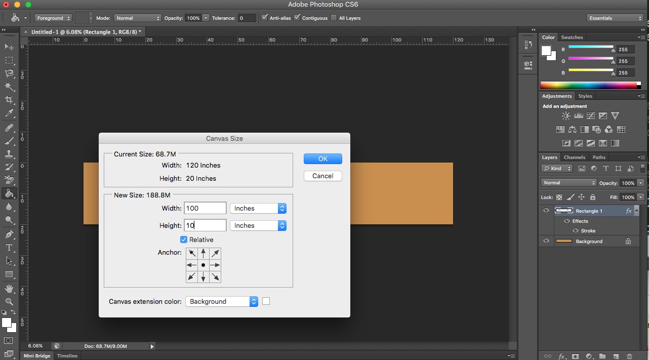 change canvas size ADDS to existing canvas size rather than