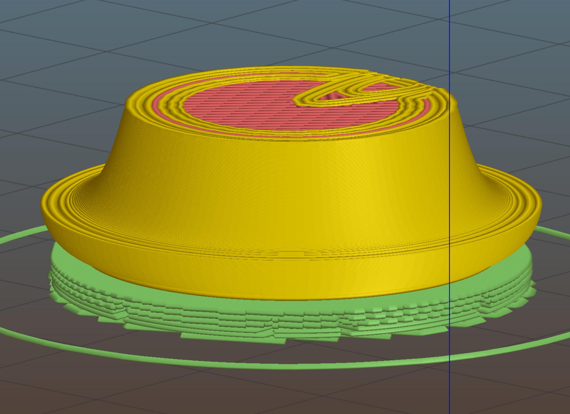 What do the pink colors in Slic3r preview signify? If it signifies a