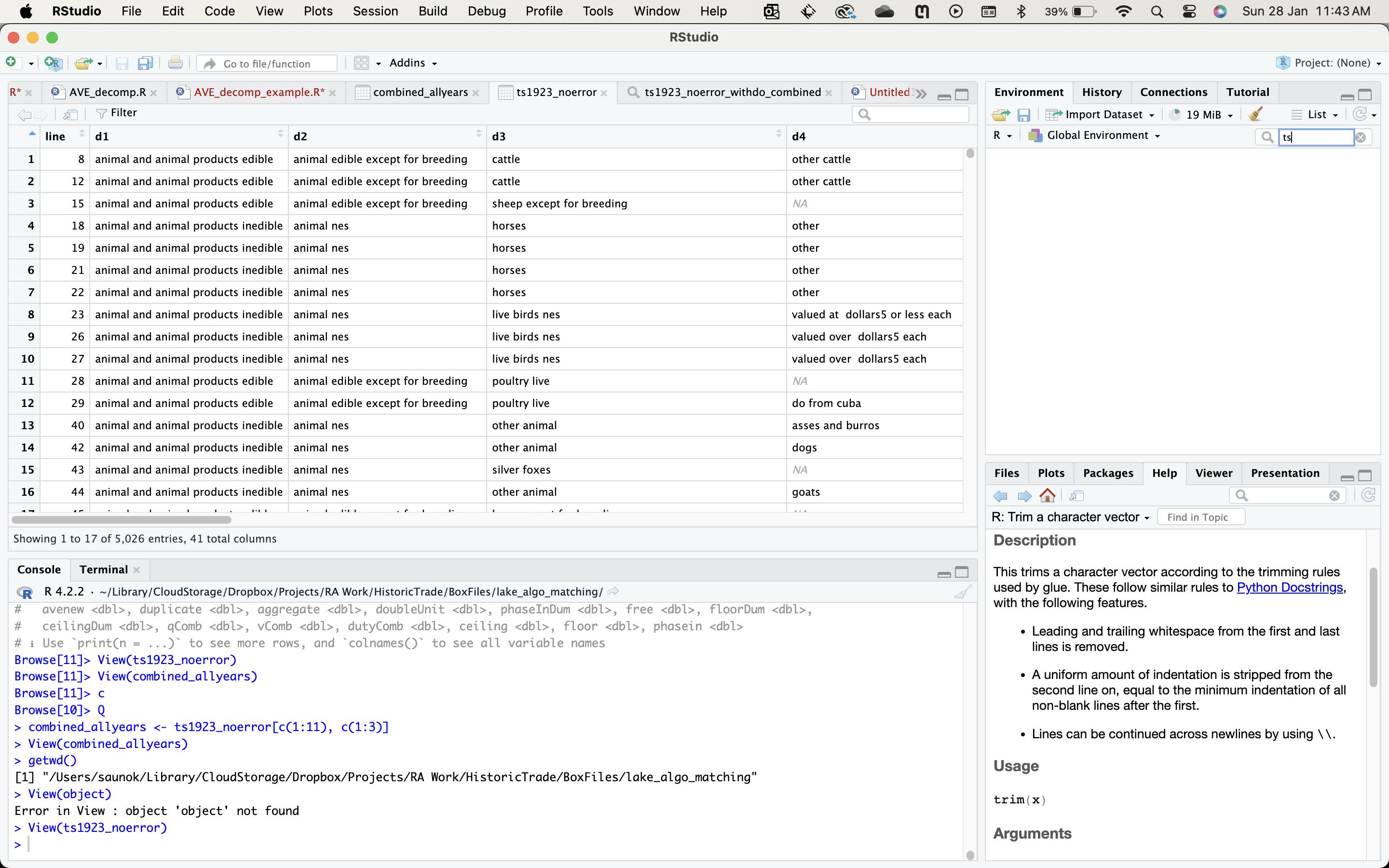rstudio Dataframes not showing up in R Environment Stack Overflow