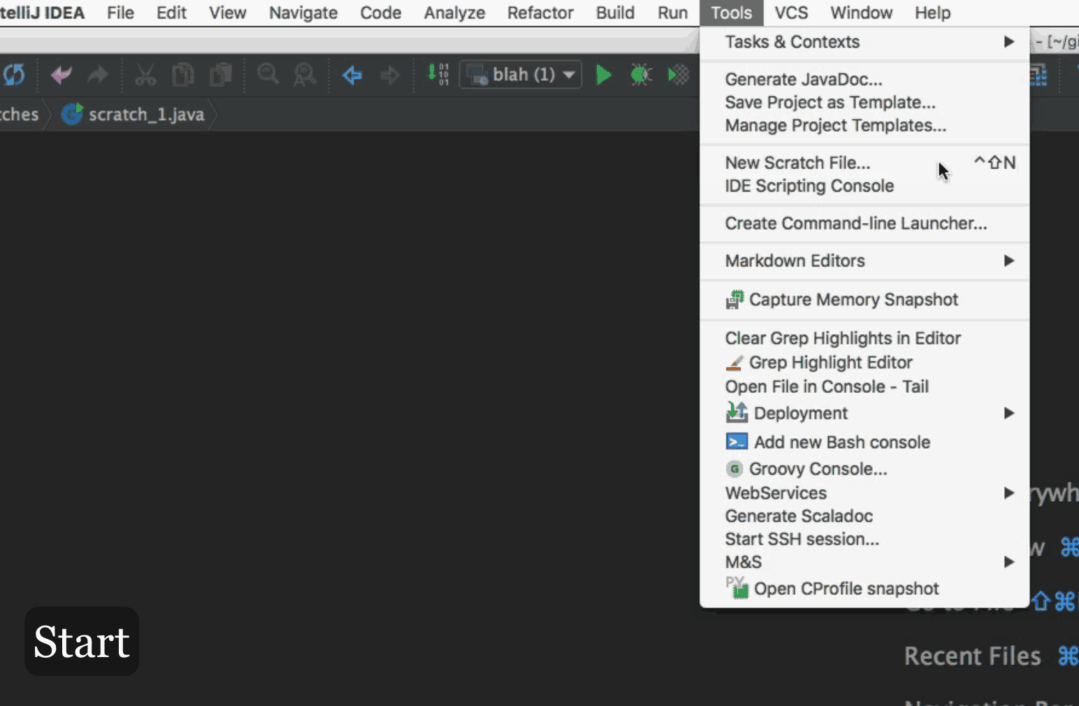 Java scratch file unable to execute in intellij 2016 Stack Overflow