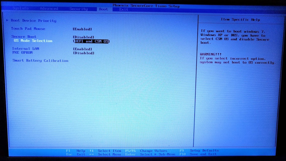 windows 7 Booting to either setup or "all boot options tried