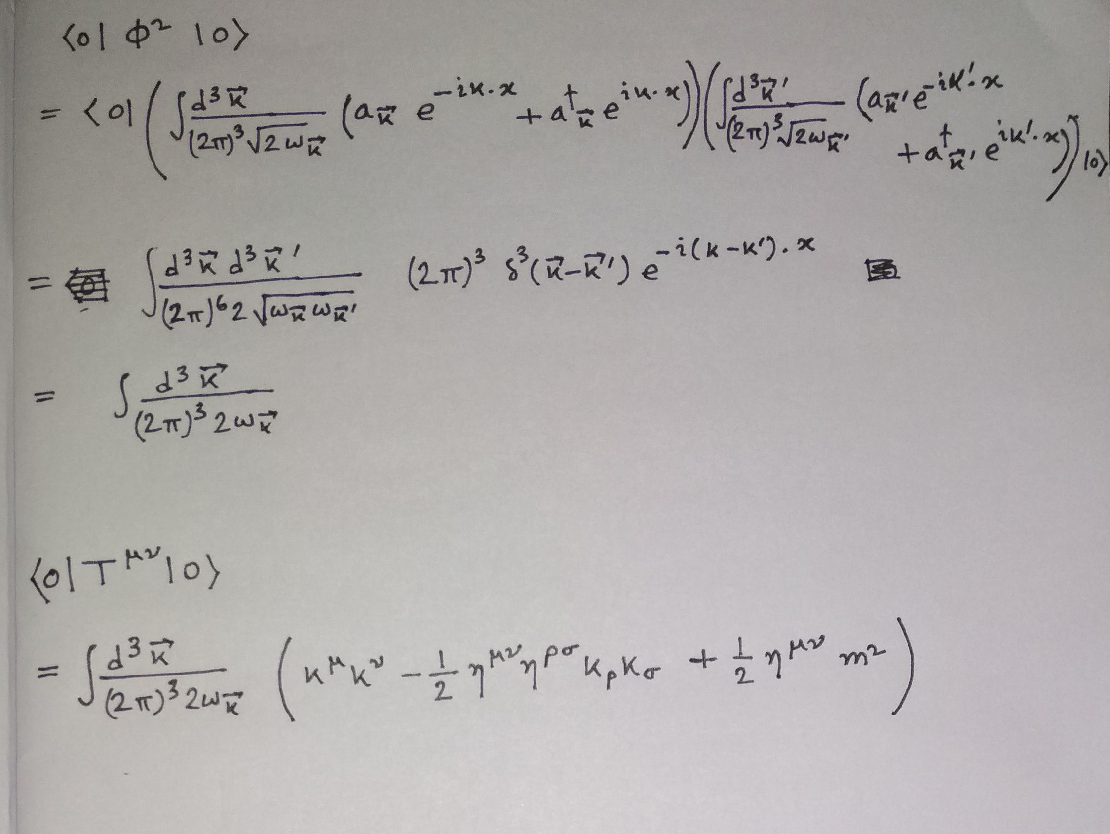 general relativity How to calculate the vacuum expectation value of