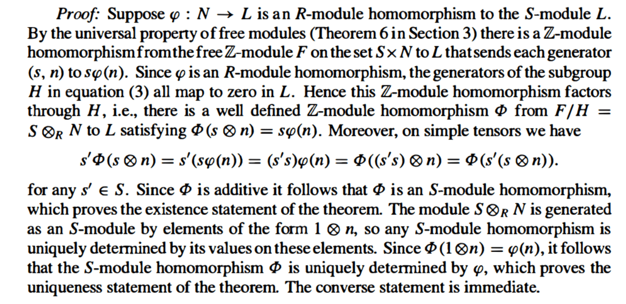 abstract algebra Dummit and Foote Universal Property of