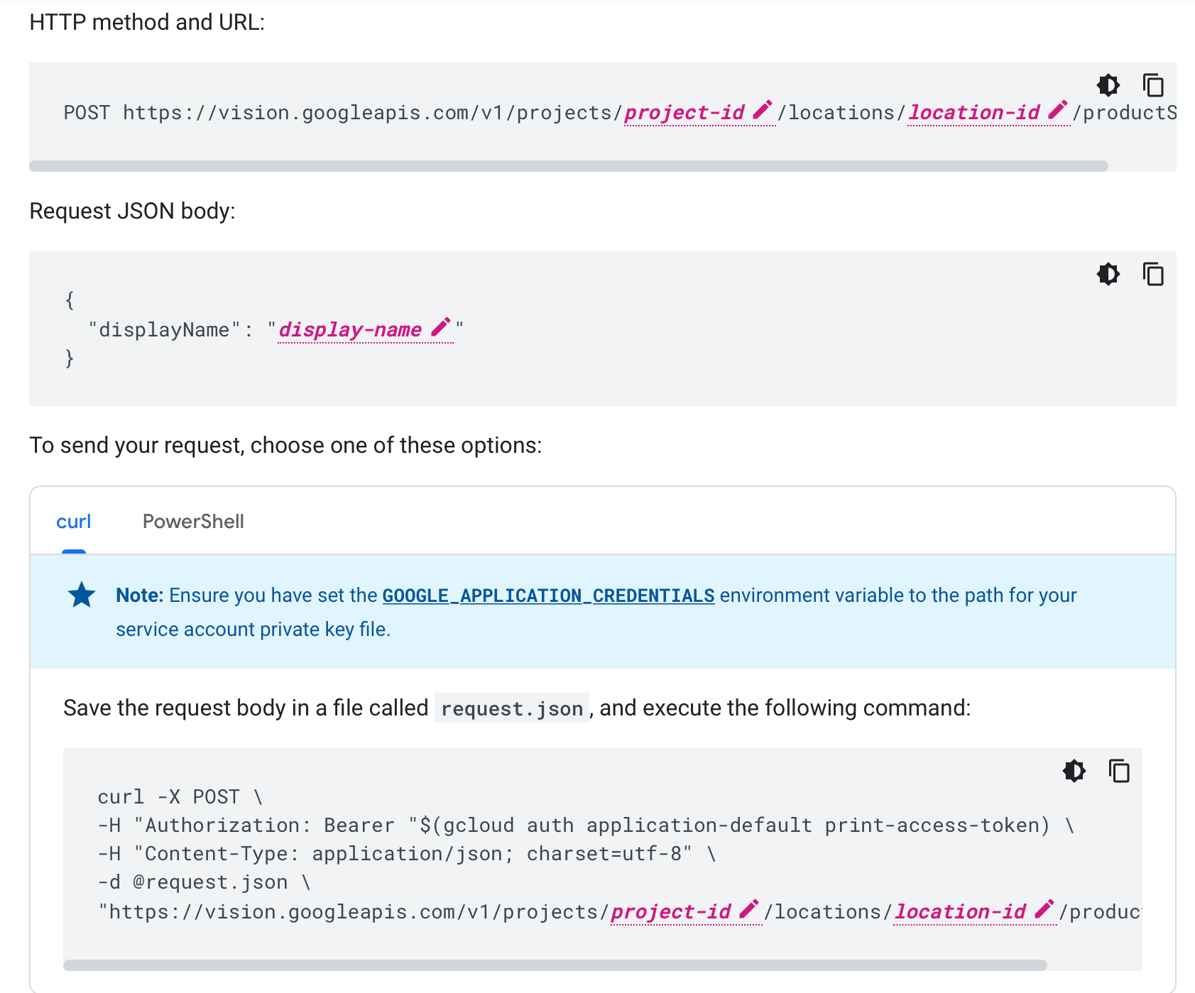 flutter When making a request to the Vision API Product Search an
