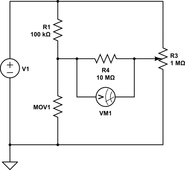 Varistor in series with resistor Electrical Engineering Stack Exchange