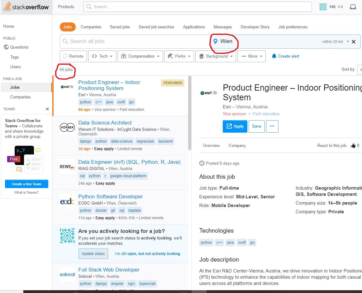 Stack Overflow showing less jobs based on IP address / location Meta