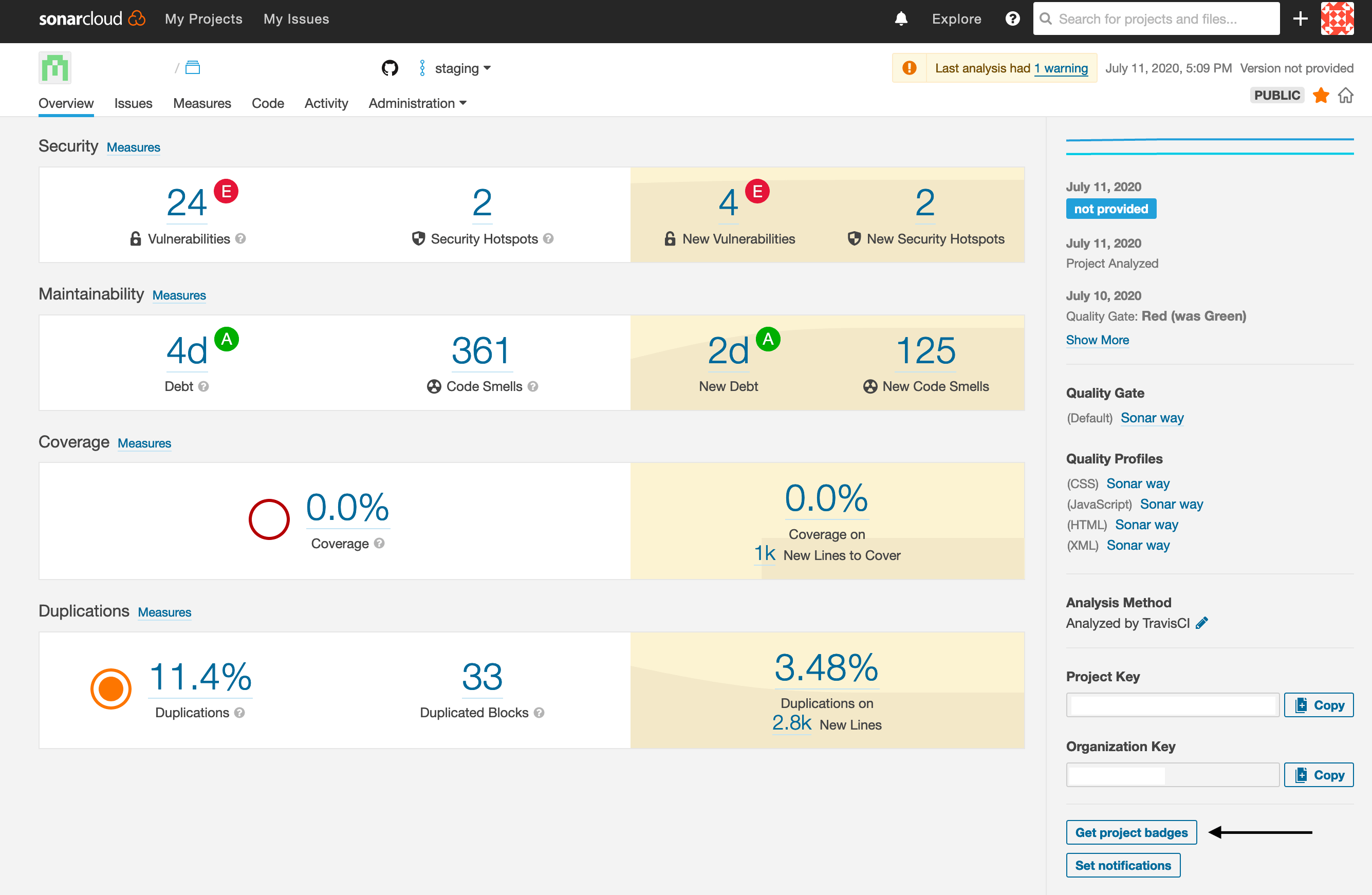 Gitlab Sonarqube badges with Gitlab 401