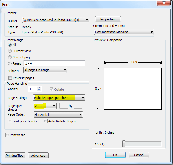 microsoft word How can I print a document out so that each page is