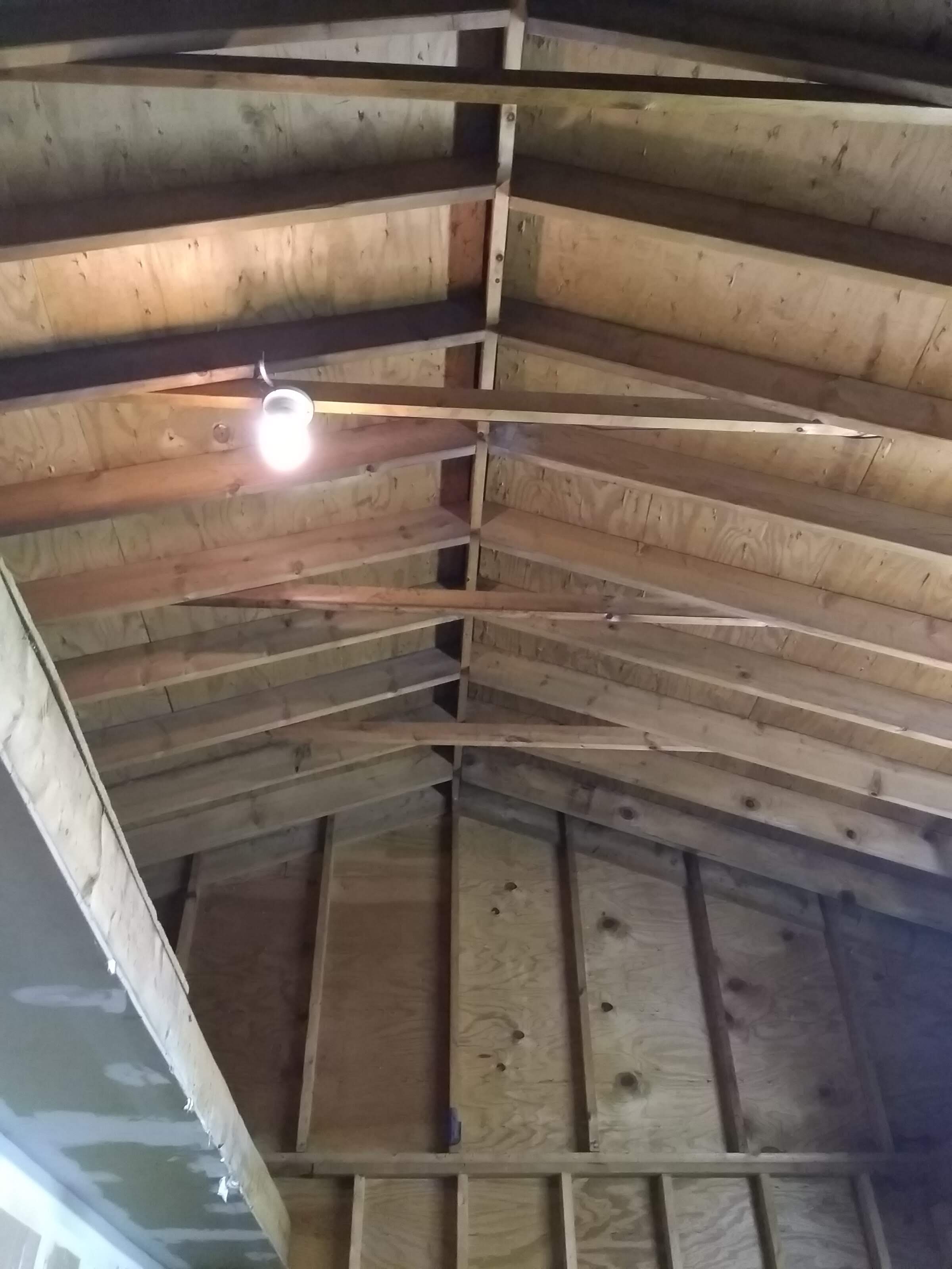 framing Options for correcting a sagging ridge line on a garage that