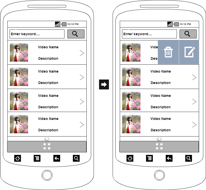 Android Build swipe ListView item from right to left show delete button