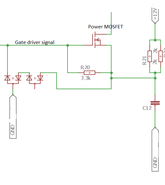 Electronic Mosfet gate driver have no direct connection to ground