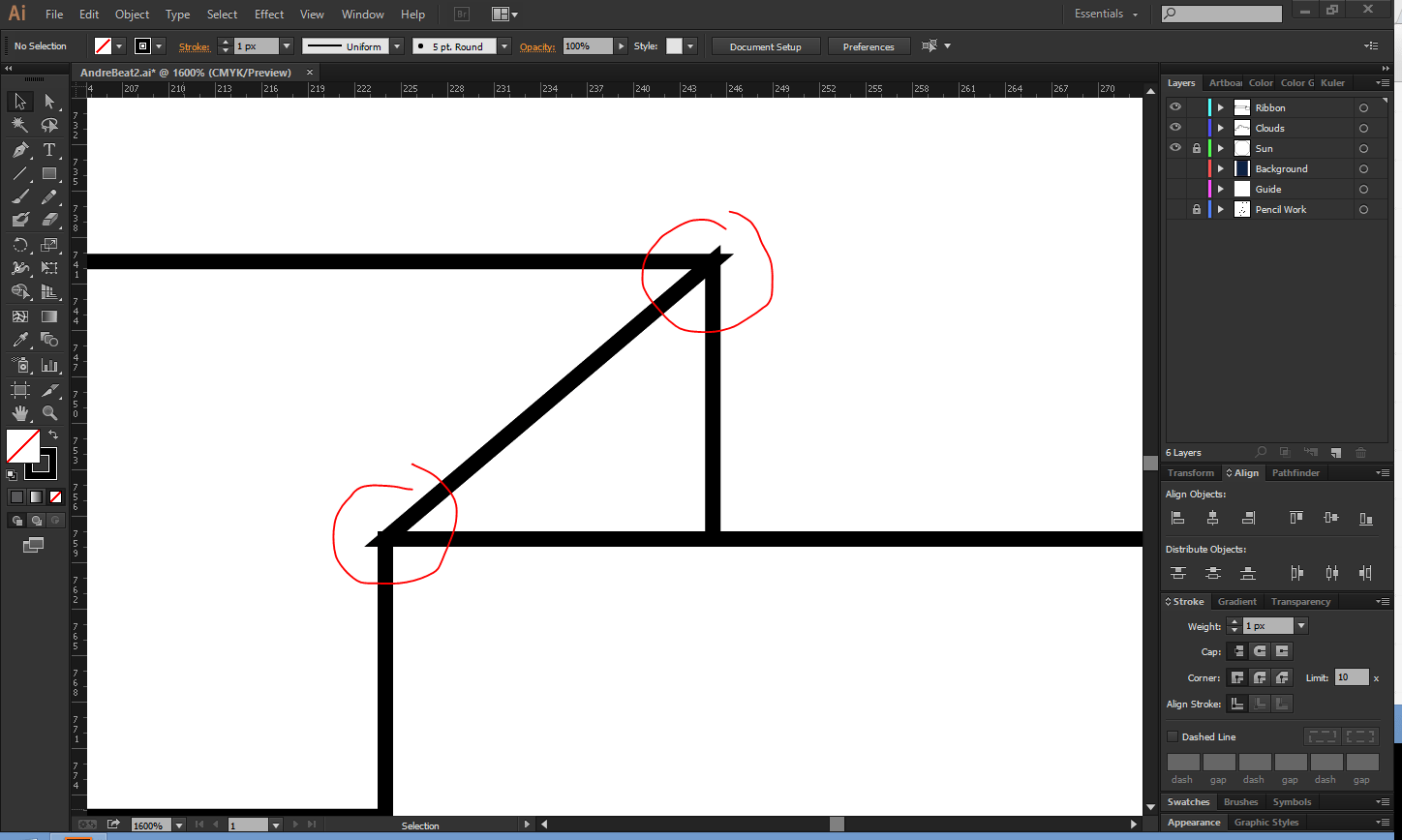 adobe illustrator Cleaning up messy corner lines? Graphic Design
