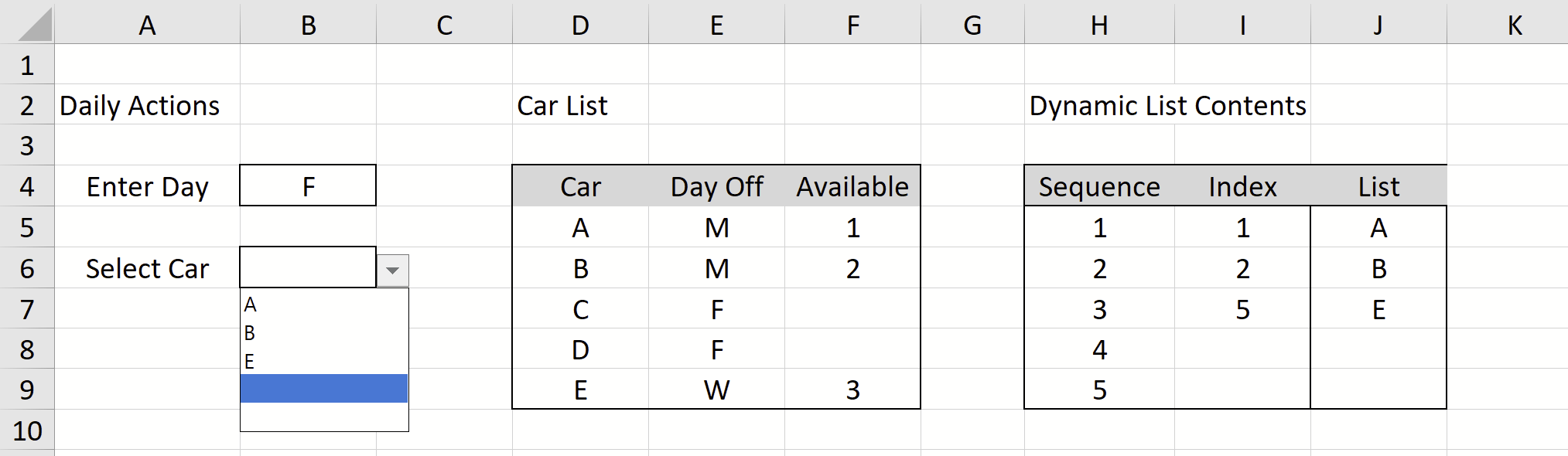 excel Create a combobox/dropdown with dynamic list based on a cell