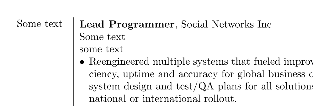 tcolorbox Align left column on top my LaTeX notes