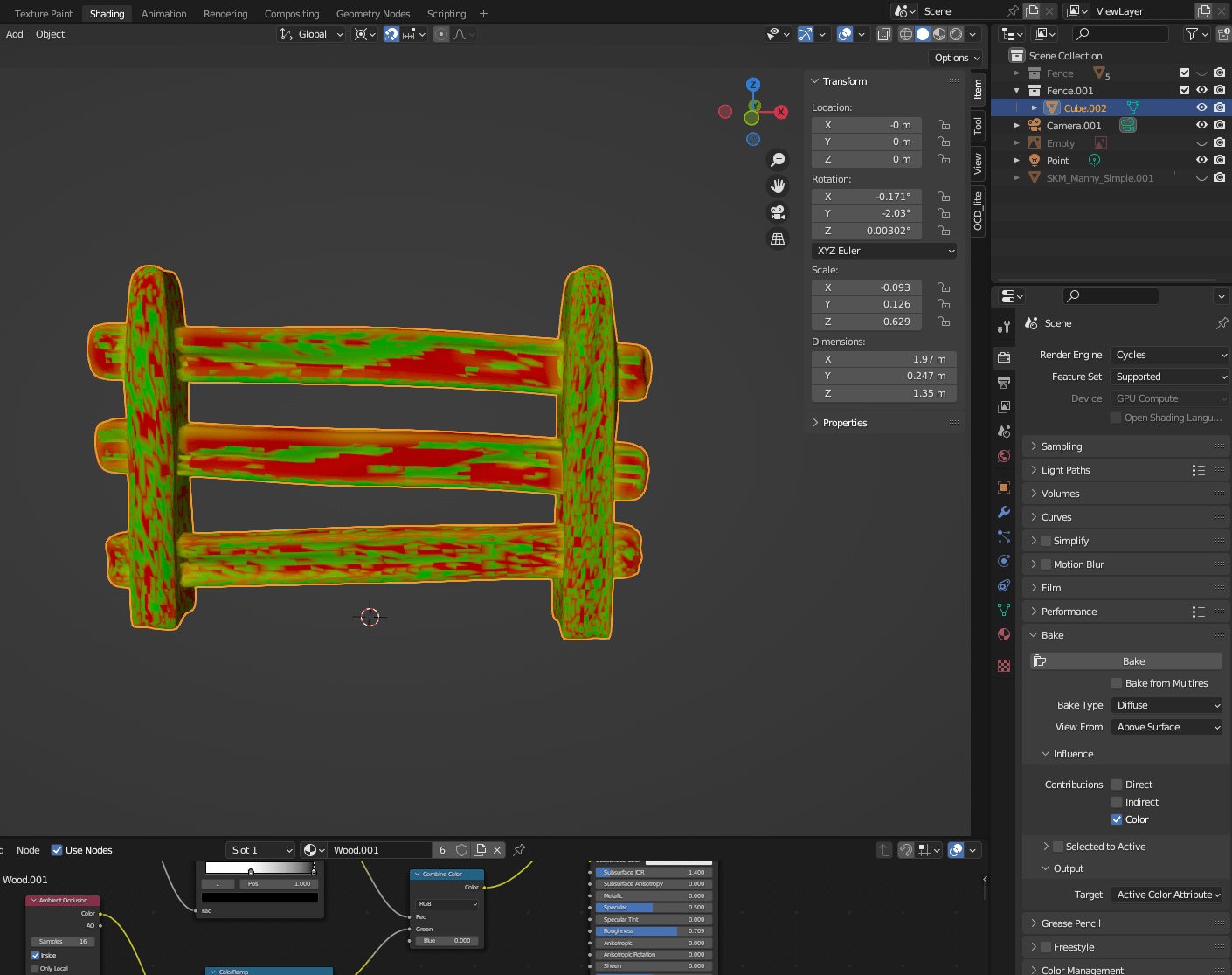 materials Artifact and pixelation issue with baking vertex colors