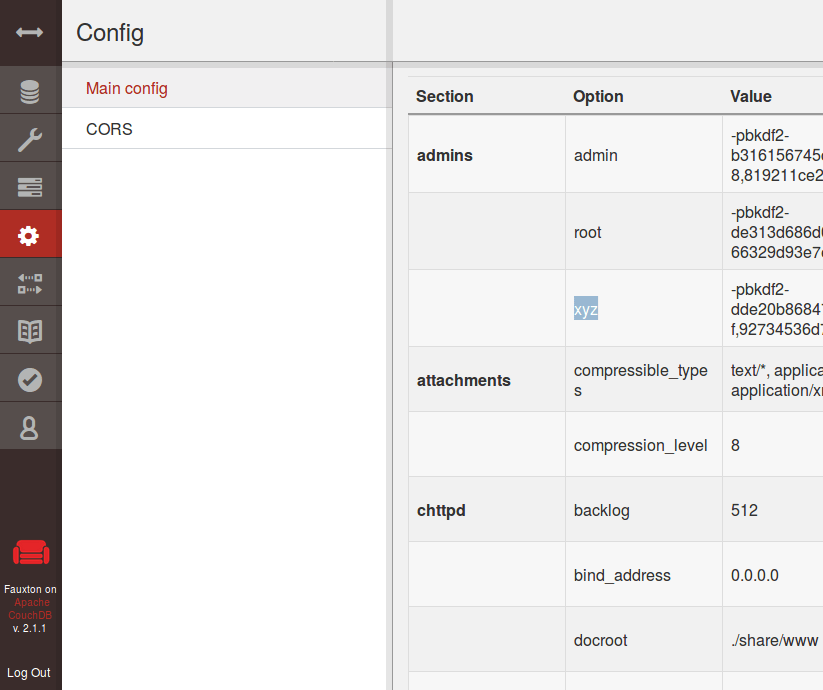 curl Unable to create admin user in CouchDB Stack Overflow