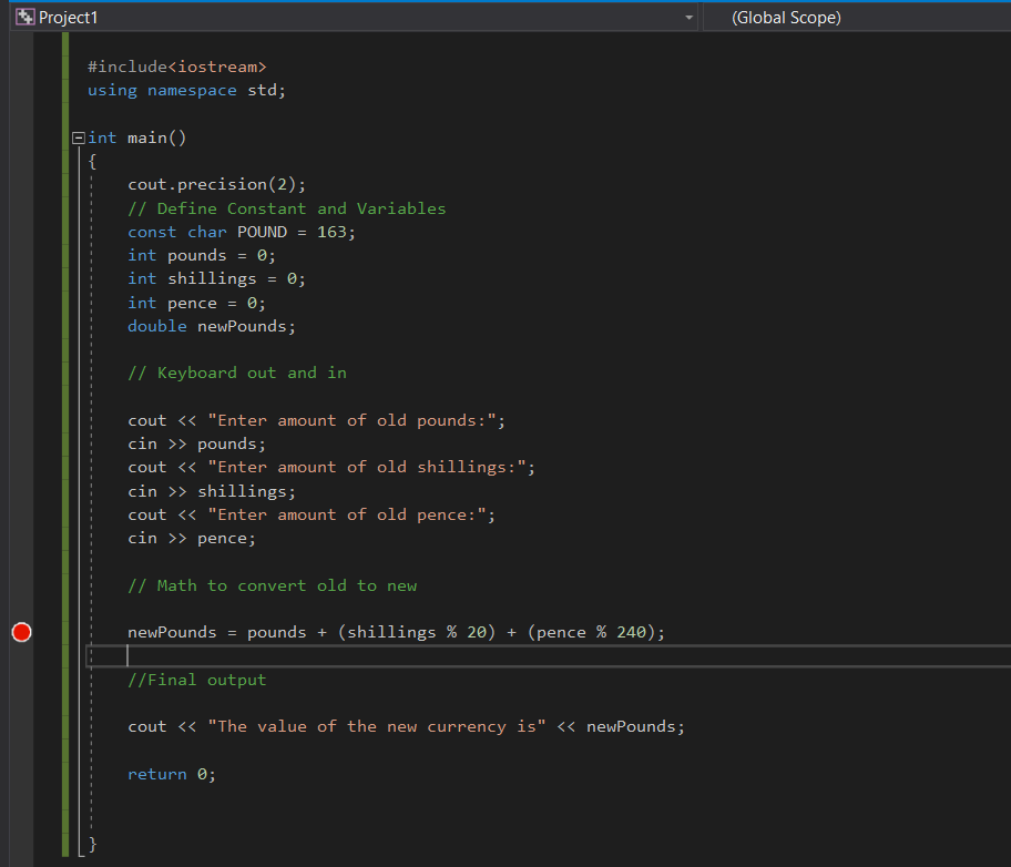 c++ Code stops execution at a breakpoint Stack Overflow