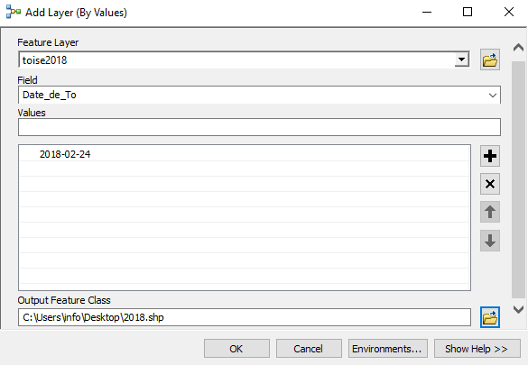 arcgis desktop ERROR 000358 Invalid expression Failed to execute