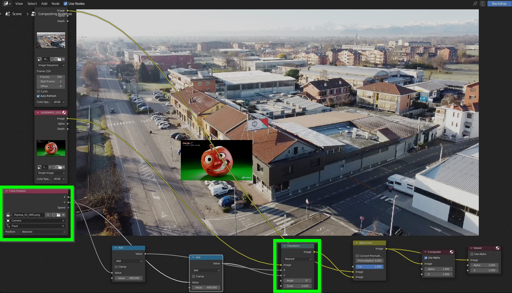 tracking Compositing how to anchor a pre rendered layer to a motion
