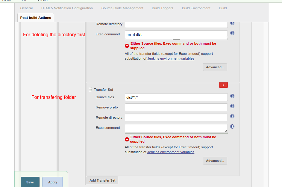 angular Jenkins How to zip , remove and transfer directory? Stack