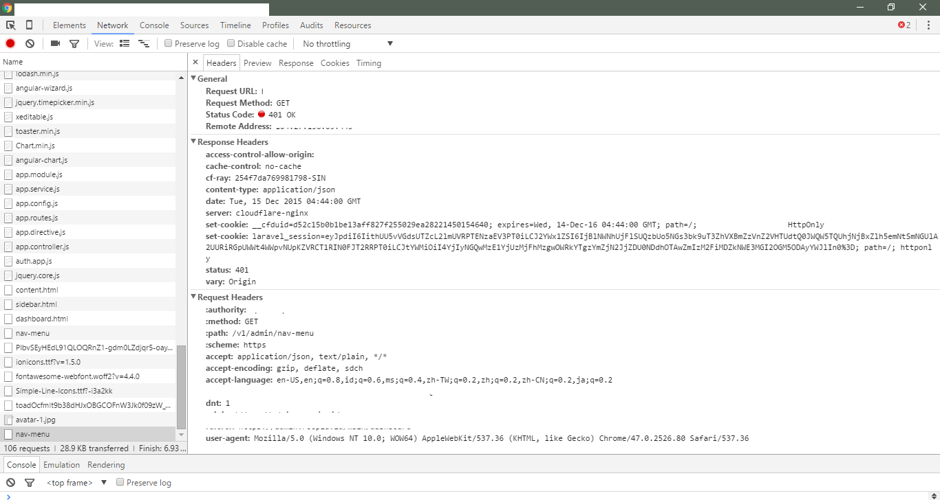 angularjs HTTP Status Code 401 but return OK Stack Overflow