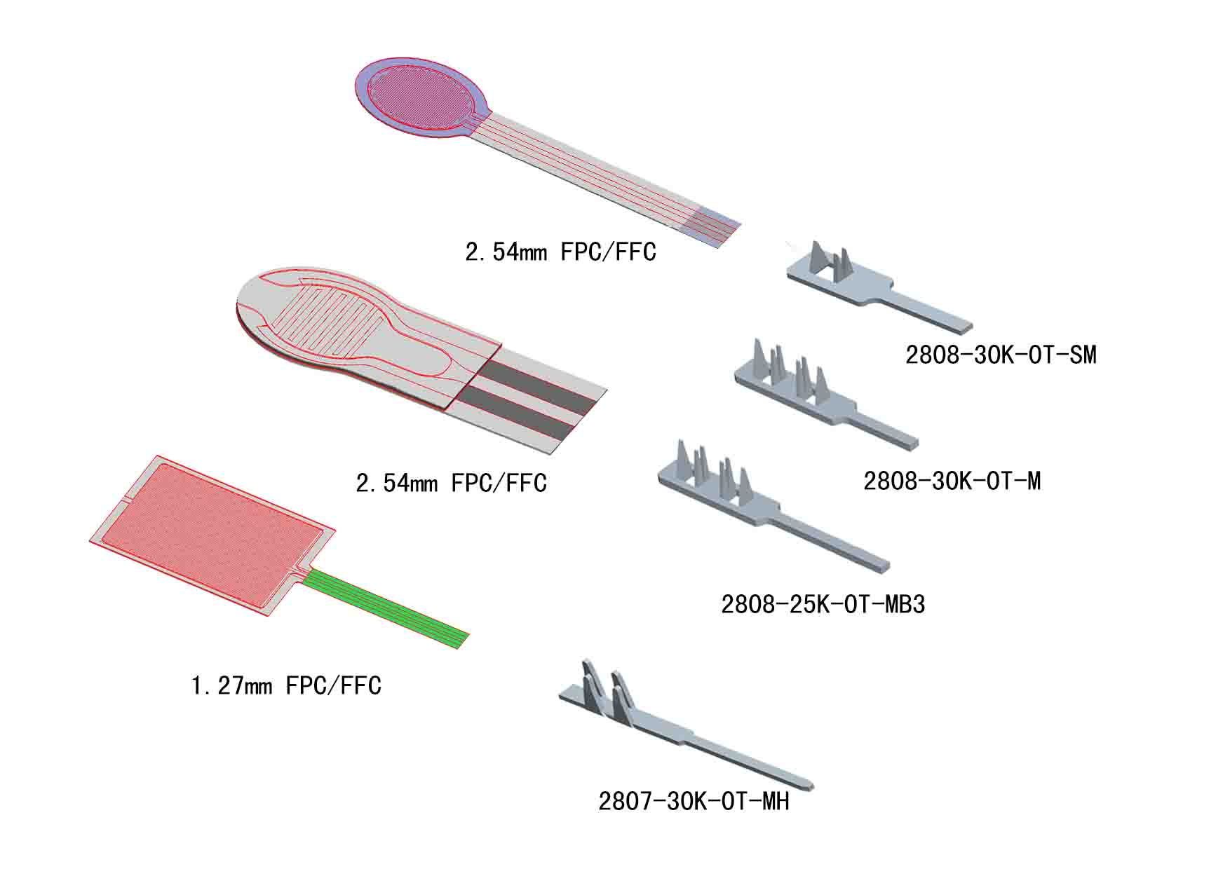 Electronic Crimp and Solder connectors for flexible electronic
