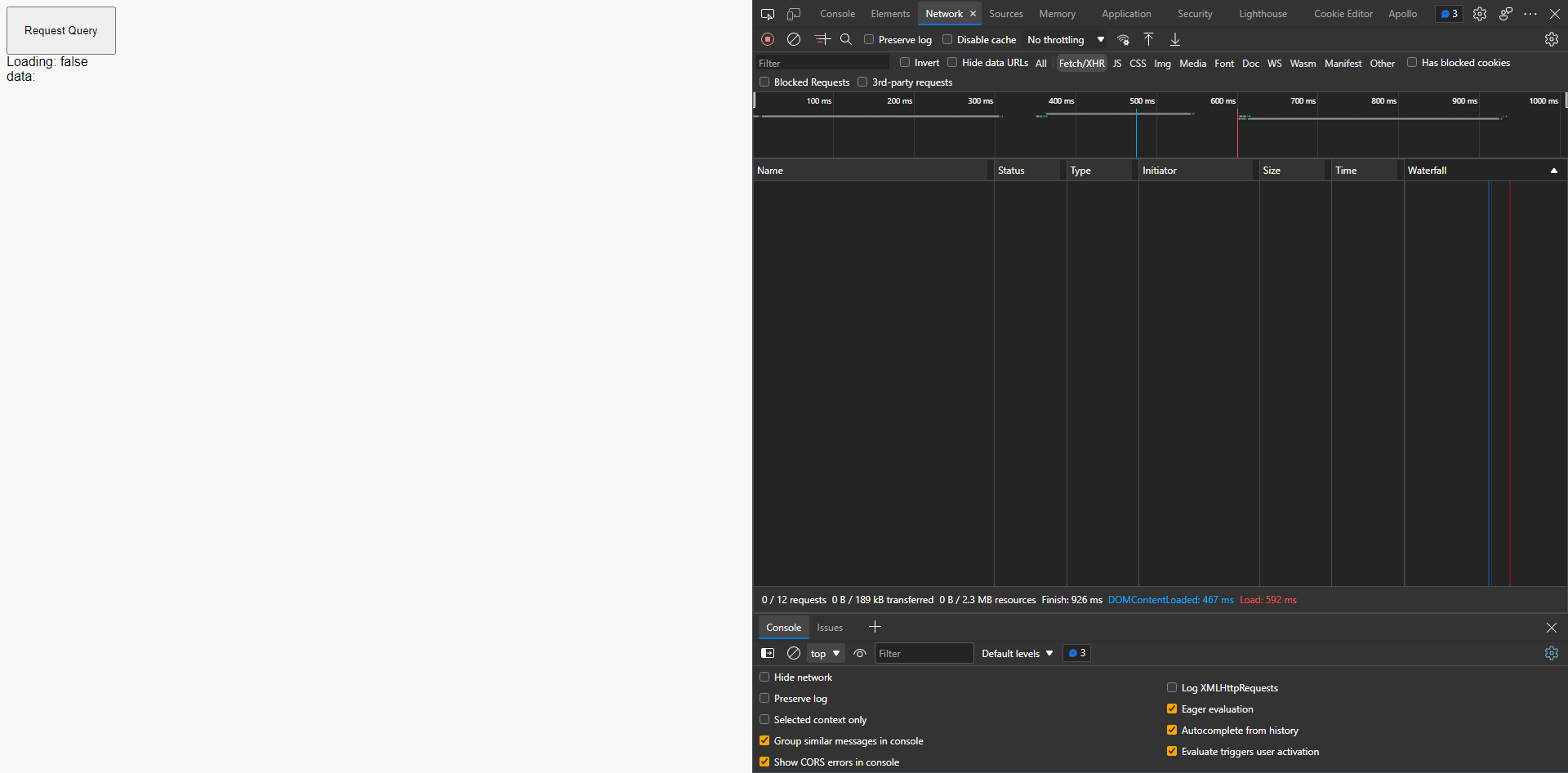 reactjs React Apollo Client, loading only change to true on first