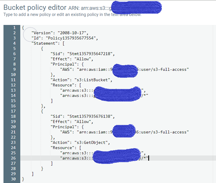 amazon web services AWS S3 An error occurred (AccessDenied) when