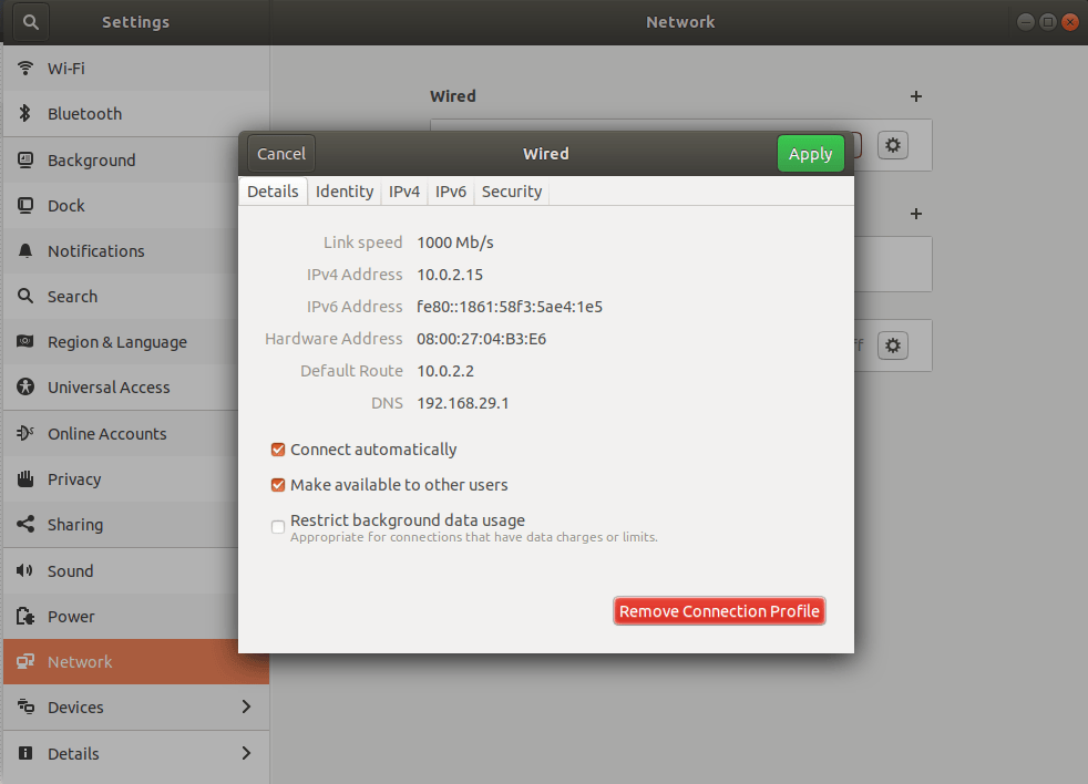 networking Installed Fresh Ubuntu 18.04.3 LTS on Oracle VM Virtual